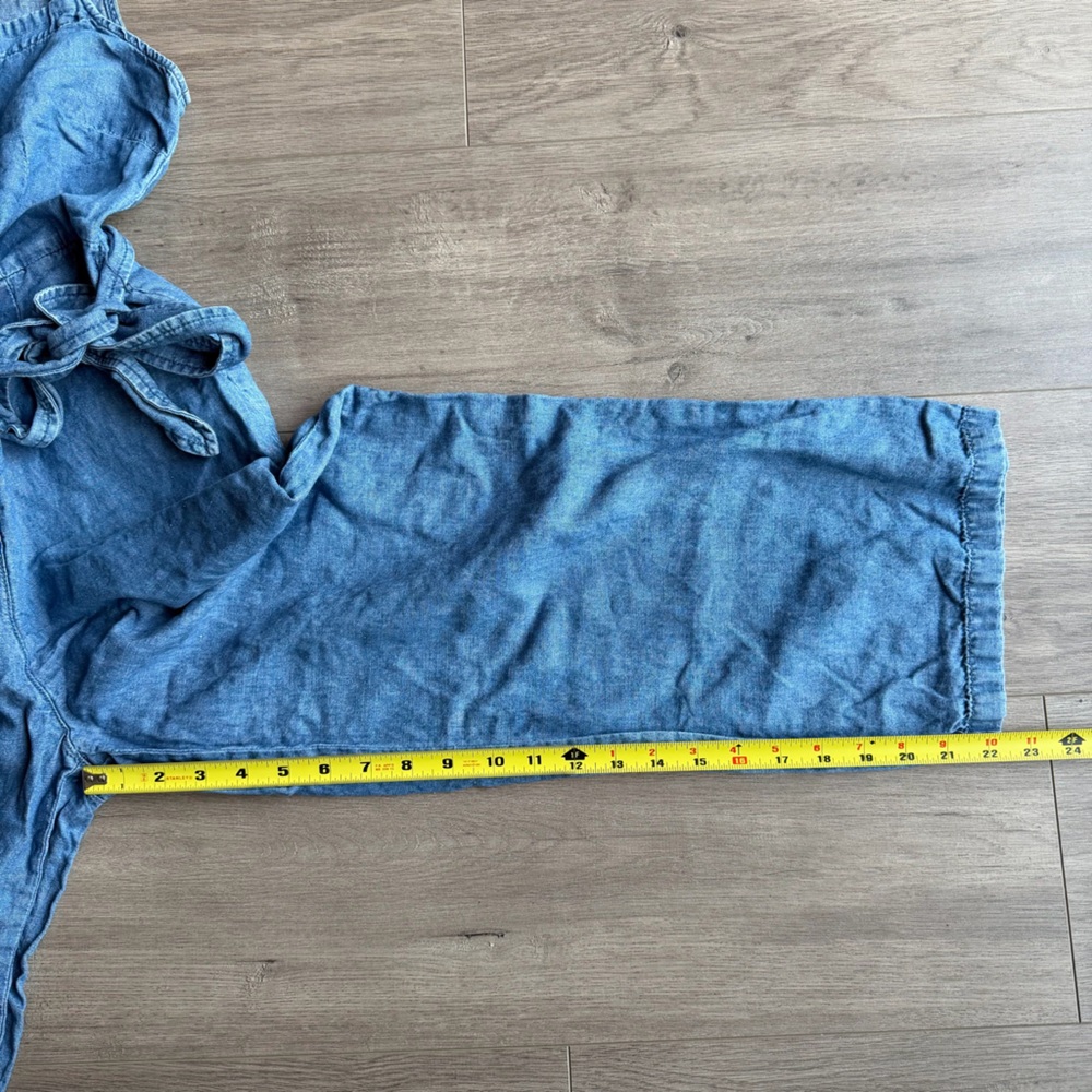 Madewell 'Muralist' Crop Chambray Jumpsuit - size 2 - Picture 2 of 10
